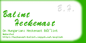 balint heckenast business card